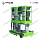 9m Lifting Height And 200Kg Lifting Weight Mobile Aerial Work Platform Aluminum Double Mast