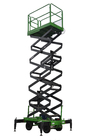 7.5 Meters Manual Pushing Mobile Scissor Lift X-Lift Platform 500Kg In Green