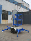 8m Lifting Height Single Mast Aluminum Aerial Work Platform with 130Kg Loading Capacity