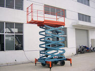 Extension and Platform Height 9000mm Hydraulic Mobile Scissor Lift For Lifting 1000Kg