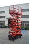 Durable Mobile Scissor Lift 14 Meters Hydraulic X-Lift Platform 500kg Loading Capacity