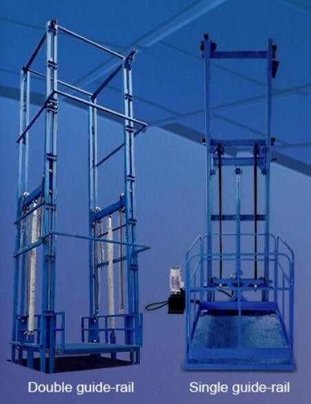Heavy Duty Cargo Lift Table Hydraulic Guide Rail Cargo Elevator Lifting Platform