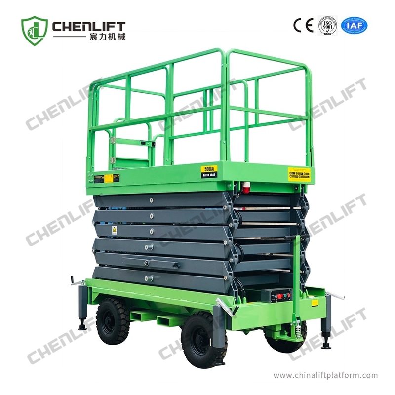 Mobile Scissor Lift With 300Kg Loading Capacity with 11m working height