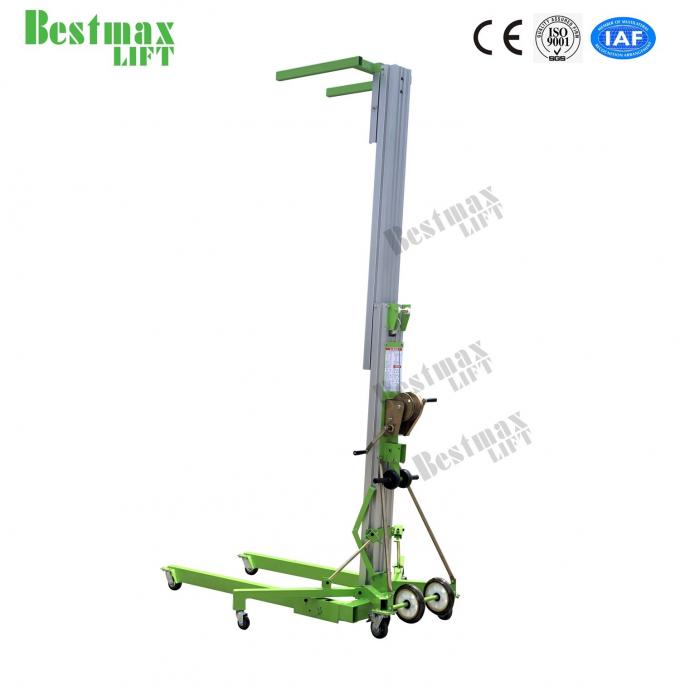Aluminum Manual Material Lift Equipment 6 Meters 300Kg Loading Capacity