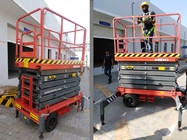Self Propelled 14m Mobile Scissor Lift Movable Battery Electric Hydraulic Aerial Working
