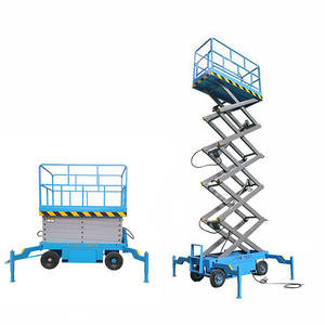 12M High Altitude Mobile Scissor Aerial Table Anti Skid Floor