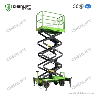 Manual Pushing Mobile Scissor Lift Table Aerial Work Platform 500kg 12m