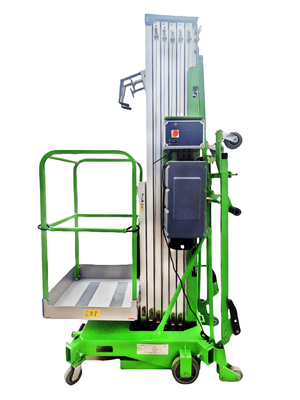 Single Mast Aerial Work Platform Manual Pushing Vetical Lift with Tilting Function