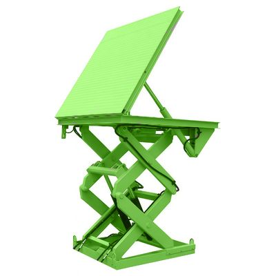 Work Shop Applied Guide Rail Moving Cargo Lift Table with 2000Kg Loading and Controled by Electricity