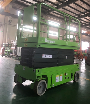 10m Self Propelled Scissor Lift Aerial Work Platform MEWP 320Kg Loading Capacity With Extendable Platform