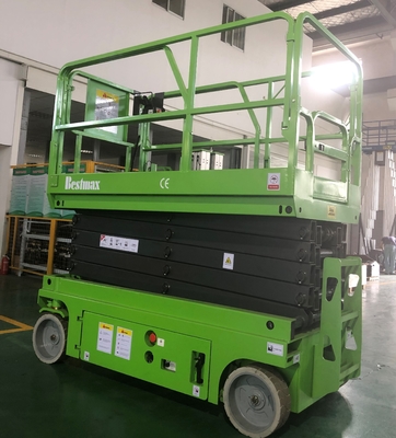 10m Self Propelled Scissor Lift Aerial Work Platform MEWP 320Kg Loading Capacity With Extendable Platform