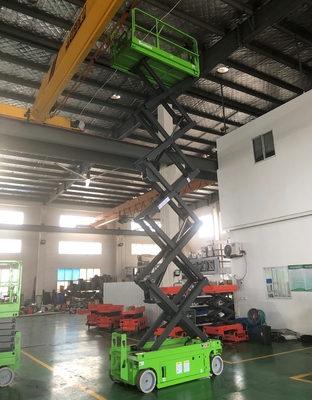 10m Self Propelled Scissor Lift Aerial Work Platform MEWP 320Kg Loading Capacity With Extendable Platform