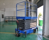 9.5 Meters Mobile Scissor Lift With Motorized Device 500Kg Loading Capacity