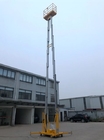 Manual Pushing Mobile Aerial Work Platform Double Mast 12m 200Kg Loading Capacity