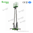 Green Double Mast Mobile Vertical Lift Platform For 9m Platform Height
