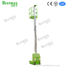 9m Platform Height Vertical Man Lifts DC Powered Double Mast Self Propelled