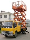 300kg Load 6m Height Mechanical Truck Mounted Scissor Lift