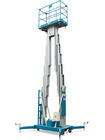 Hydraulic Vertical Lift Aerial Work Platform Double Mast 14m High With 1 Year Warranty