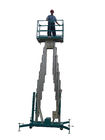 9m Lifting Height And 200Kg Lifting Weight Mobile Aerial Work Platform Aluminum Double Mast
