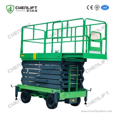 12m Mobile Scissor Lift  Aerial Work Platform 0.5T Loading Capacity