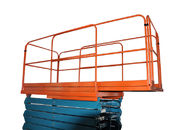 450Kg AC / DC Adjustable Extension Heavy Duty Scissor Lift with Four Wheel , Customized