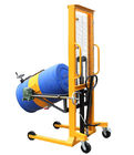 Hoop Type Hydraulic Rotating Forklift Drum Lifter with 400Kg Load , 1.6m Lifting Height