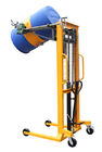 Hoop Type Hydraulic Rotating Forklift Drum Lifter with 400Kg Load , 1.6m Lifting Height