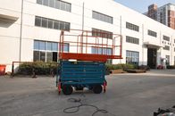 8m Electric Mobile Hydraulic Scissor Lift with Motorized Device , 450Kg Loading