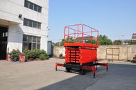 CE Manual Pushing Mobile Scissor Lift For Working At Height 9 Meters