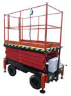 Working Height 9.5 Meters Mobile Scissor Lift Device For Aerial Work CE Passed