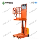 2.7m - 4.5m Hydraulic Warehouse Electric Order Picker Self Propelled In Green