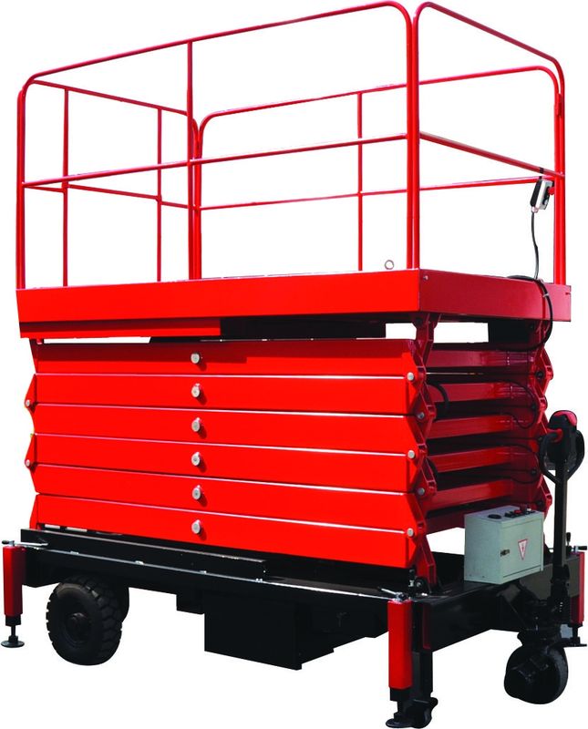 Motorized scissor lift with loading capacity 450Kg and 6m Platform Height with Optional Extension