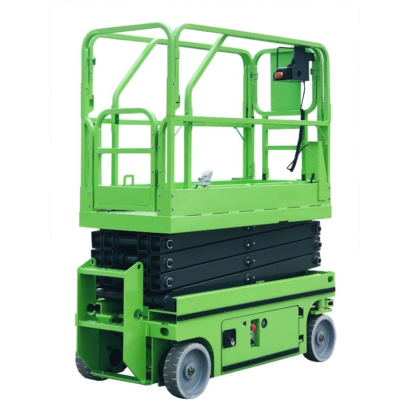 Electric Aerial Work Platform 9m Red Self Propelled Scissor Lift Table