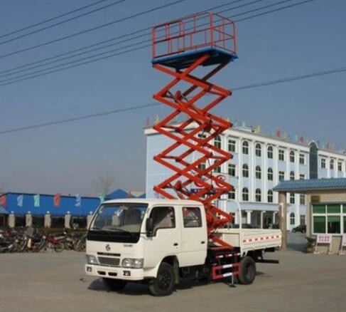 14M 300KG Telescopic Truck Mounted Scissor Lift with Manganese Steel Lifting Arm