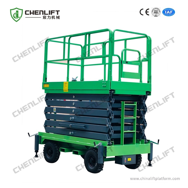 14 Meters High Electric Mobile Scissor Lift 500Kg Capacity Man Lifts For Working At Height