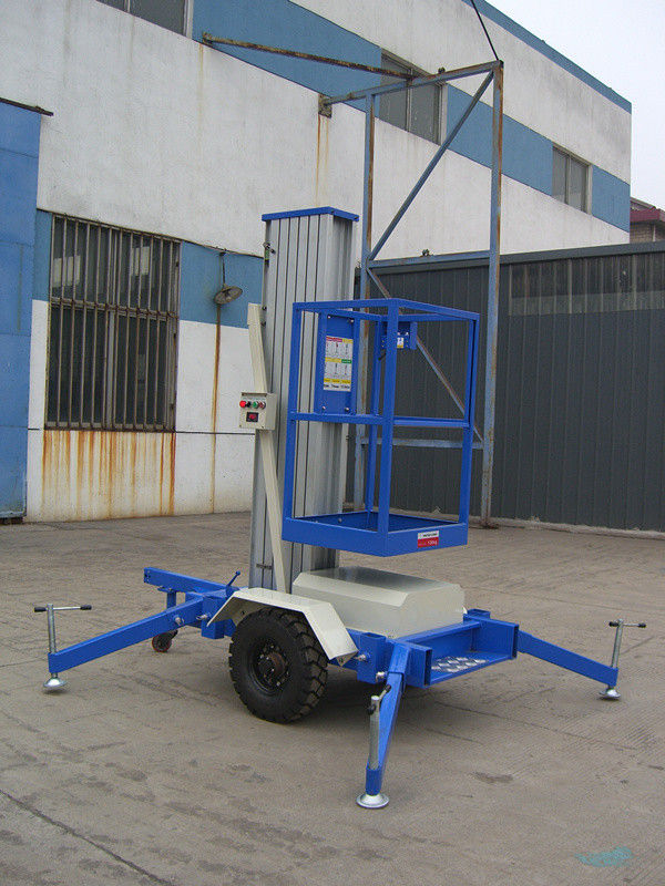 One Mast 8m Aerial Work Platform , 130Kg Towing Type