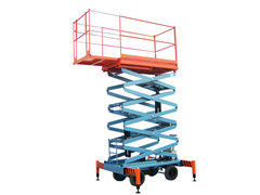 Hydraulic vertical lift platform , 450Kg single mast mobile hydraulic man lift