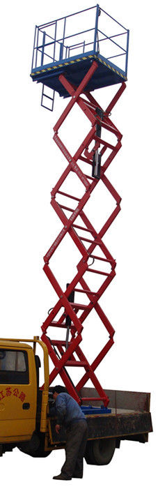 9 Meters Platform Height Truck Mounted Scissor Lift with 500kg Load Capacity