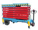 Folding Guardrails Mobile Scissor Lift With Manganese Steel Lifting Arm