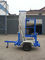 6 Meters Platform Height 130kg Loading Capacity Towing Single Mast Aerial Work Plaform For Long Distance Transportation