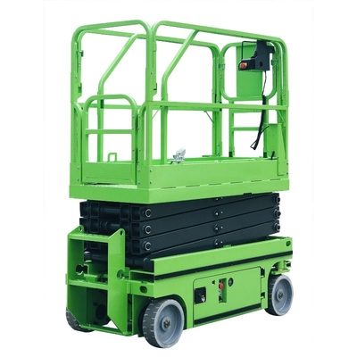 Electric Aerial Work Platform 9m Red Self Propelled Scissor Lift Table