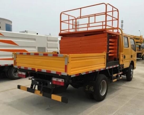 9 Meters Orange Color Truck Mounted Scissor Lift with 300Kg Loading Capacity