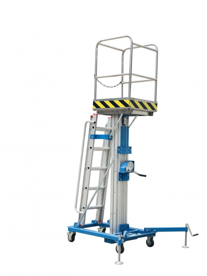 125kg Load 3.2m Lifting Height Hand Winch Elevating Work Platform